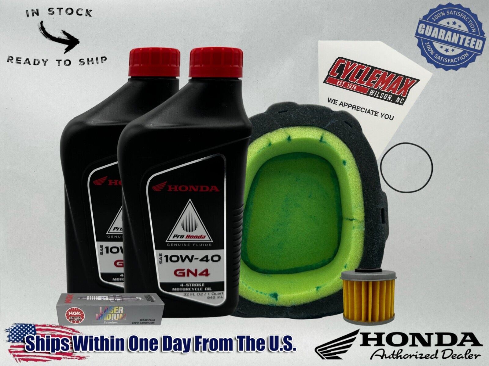 Cyclemax Standard GN4 10W-40 Tune-Up Kit fits 2021-2024 Honda CRF450R