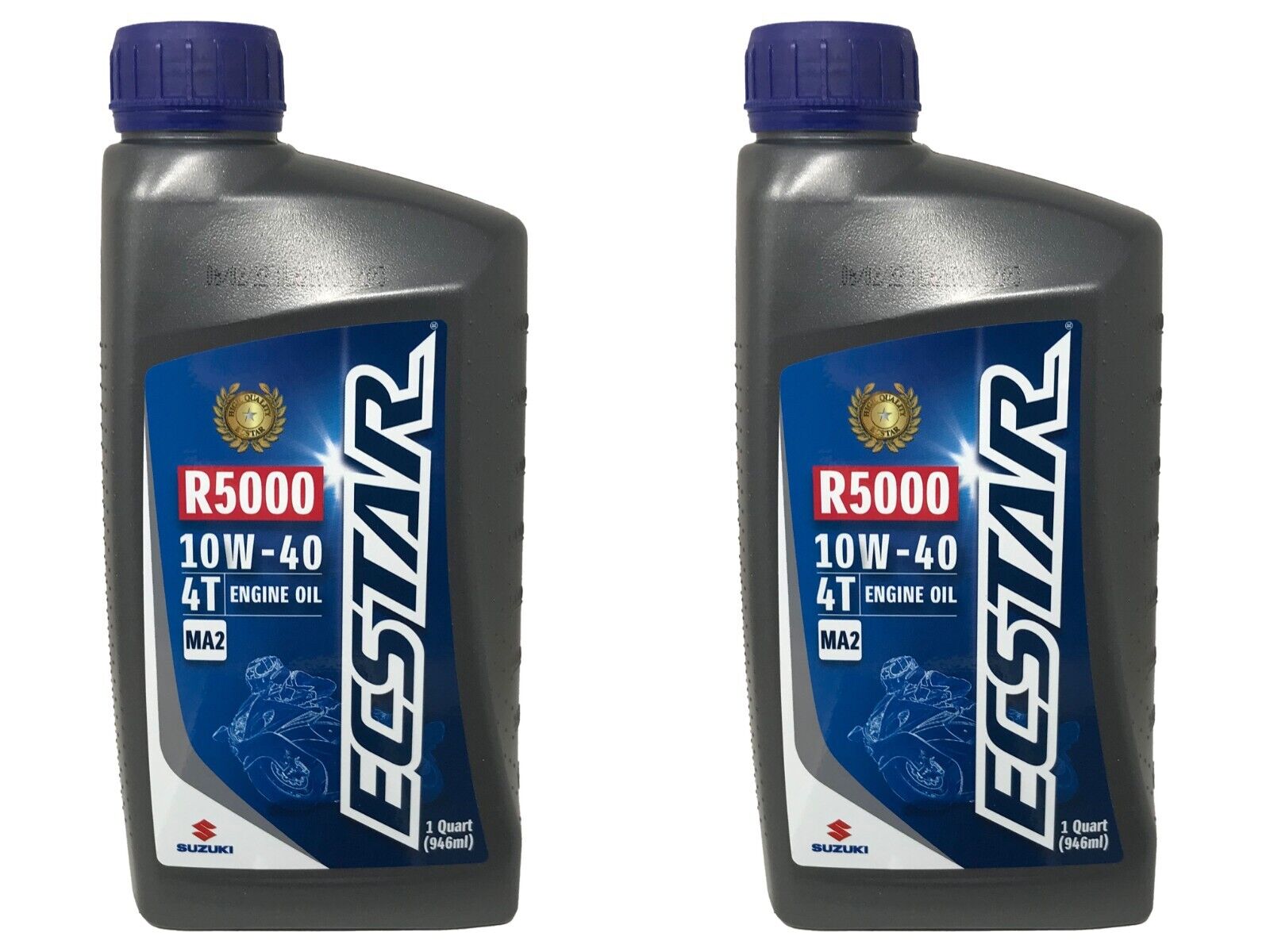 Suzuki Ecstar R5000 10W-40 Motorcycle Engine Oil 2 QUARTS 990A0-01E10-01Q 2 PACK