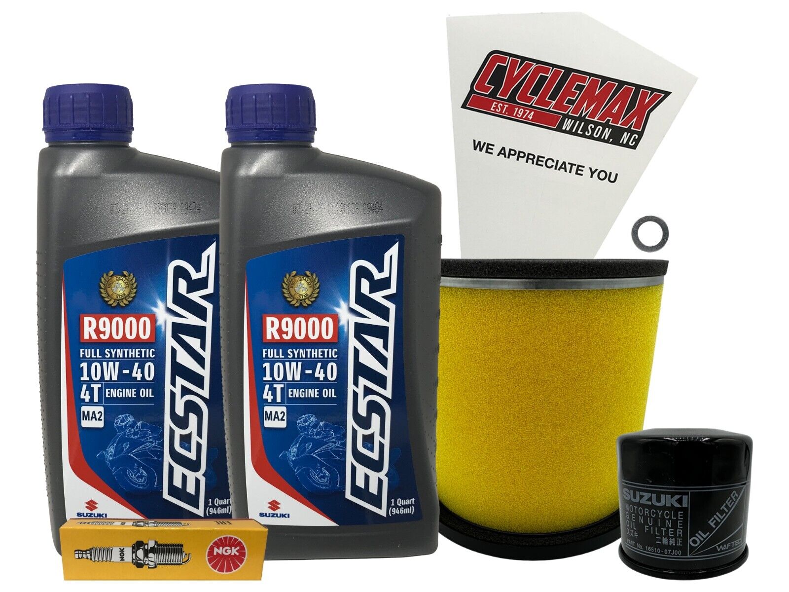 Cyclemax Full Synthetic Tune Up Kit w/ Spark Plug fits 2005-2007 Suzuki LTA700X