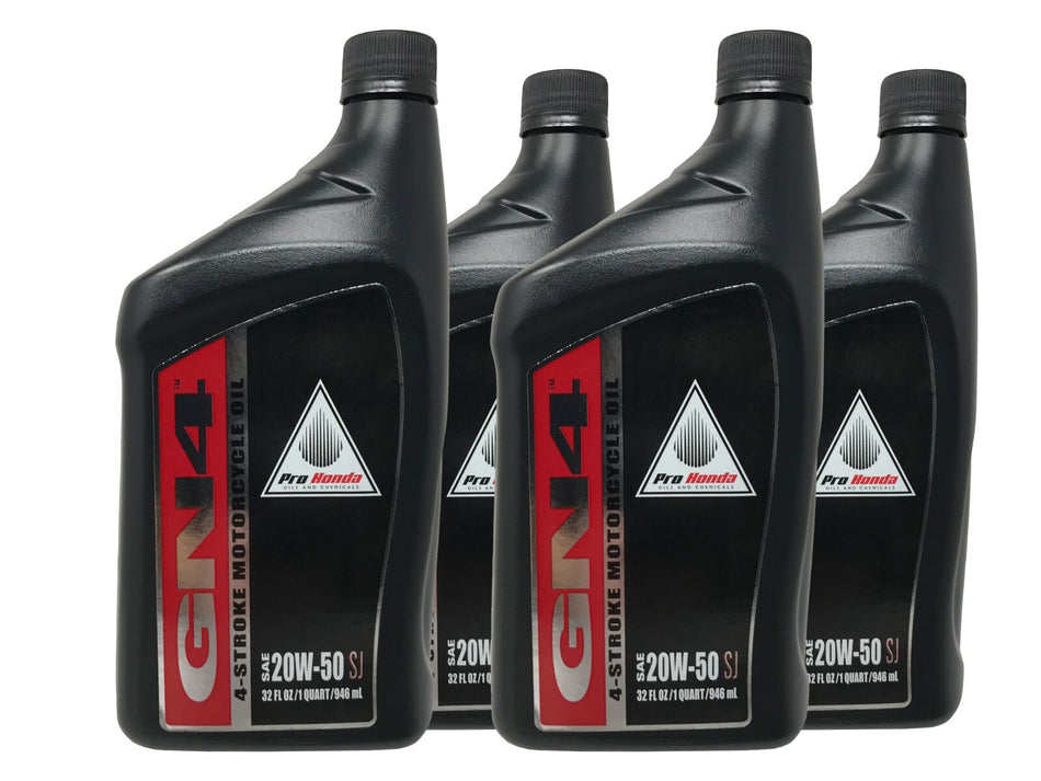 Honda Genuine OEM GN4 20W50 Motorcycle Oil 08C35-A251M01 - 4 Pack
