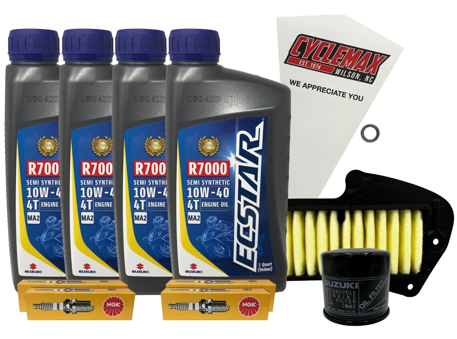 Cyclemax Semi-Synthetic Tune Up Kit w/ Plugs fits 2008-2009 Suzuki VZR1800 K8-K9