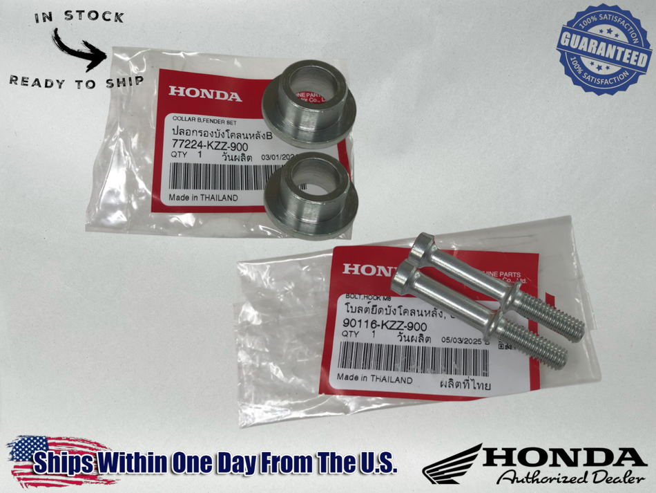 2 Honda OEM Hook Bolt 8mm,Collar B KIT CRF250/300 L RL 2013-23
