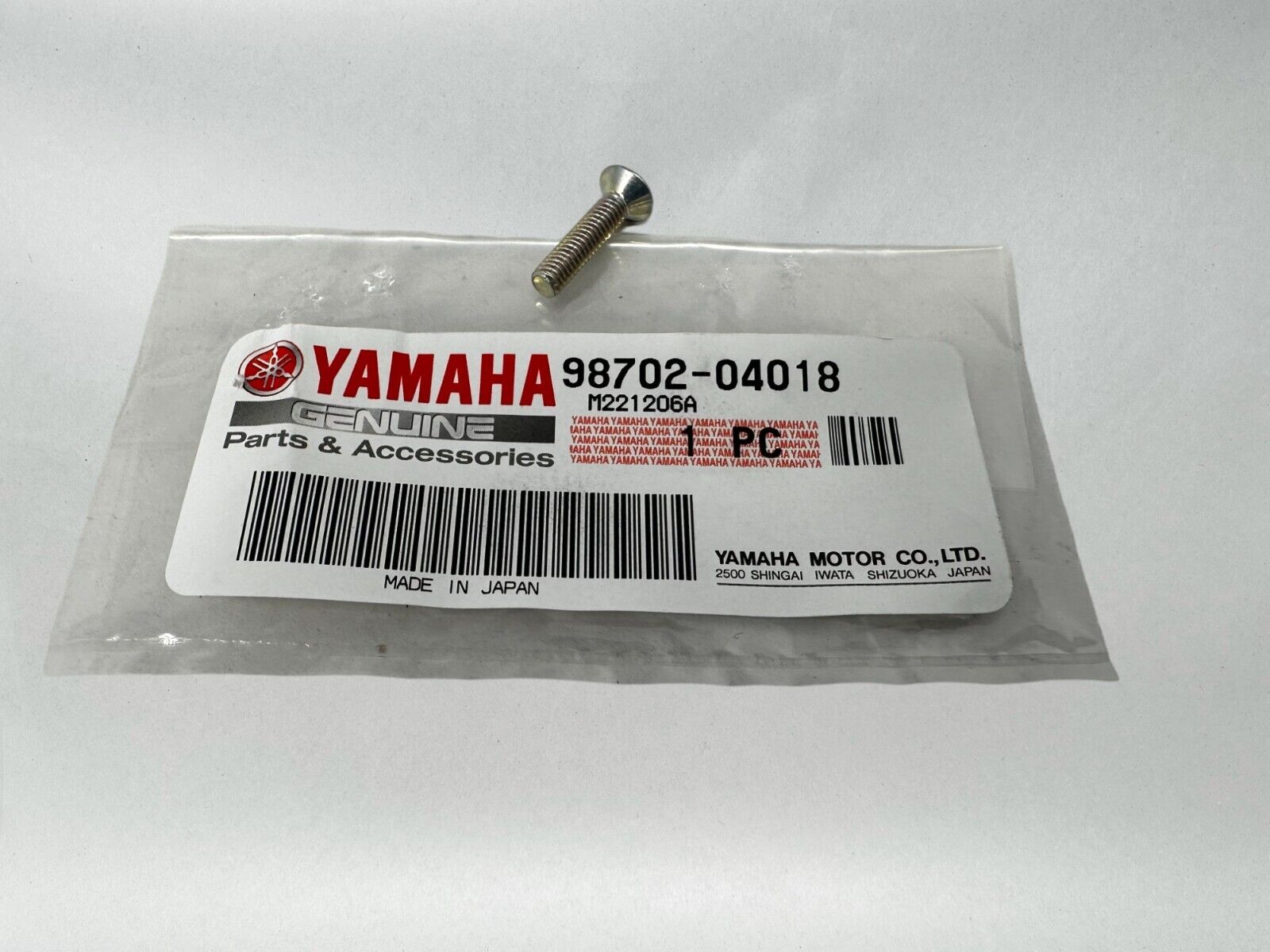 Yamaha Genuine OEM Flat Head Screw 98702-04018-00