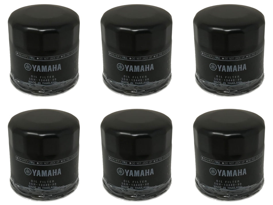 Yamaha Genuine OEM Oil Filter 5GH-13440-80-00 replaces 5GH-13440-61 - 6 Pack