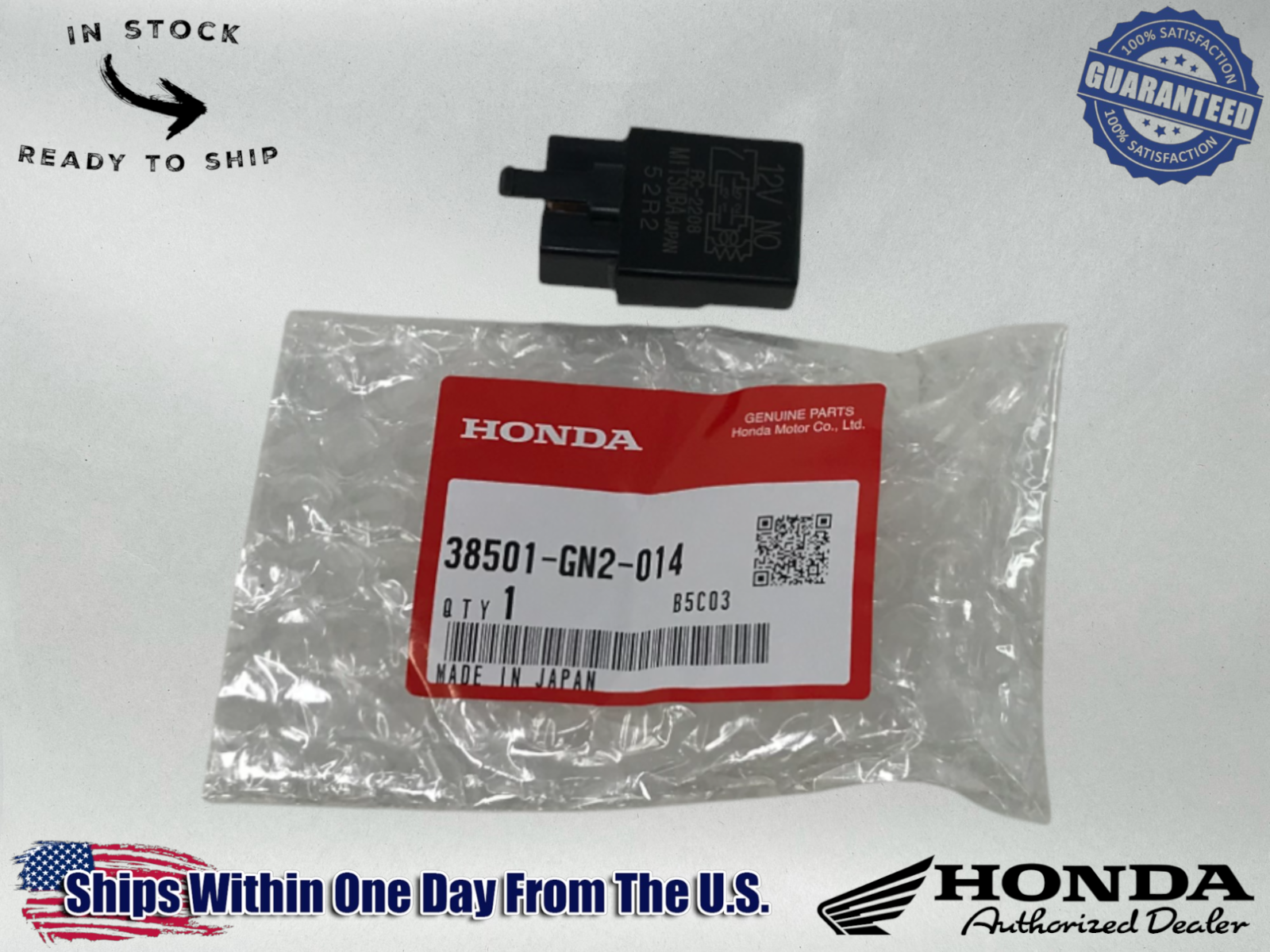 Honda OEM Relay SwitchCB900F 919 CBR900RR 900 929 954 EZ90 38501-GN2-014