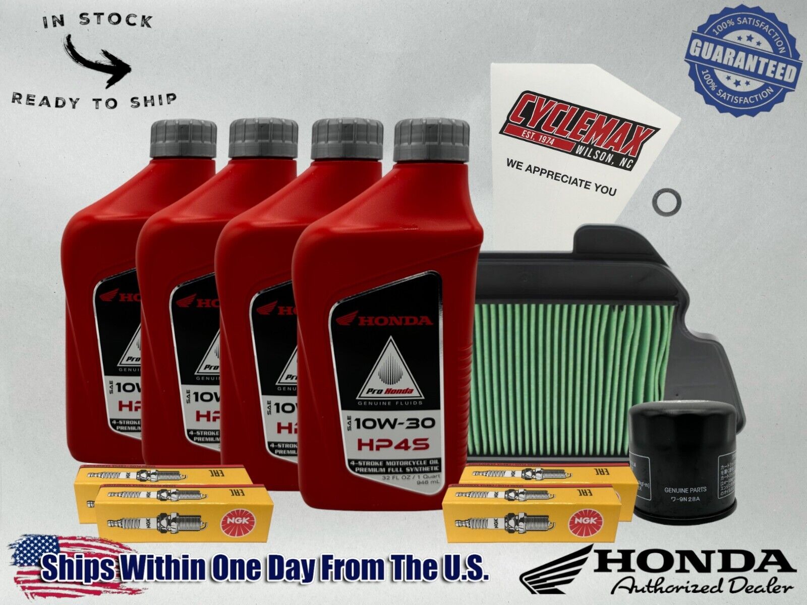 Cyclemax Full Synthetic HP4s Tune-Up Kit fits 2014-2018 Honda CBR650