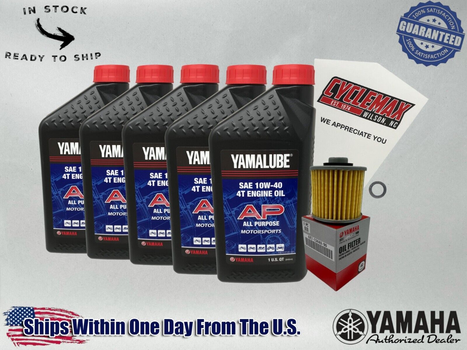 Cyclemax Std Yamalube Oil Change Kit fits 1999-2009 Yamaha V-STAR 1100 CLASSIC