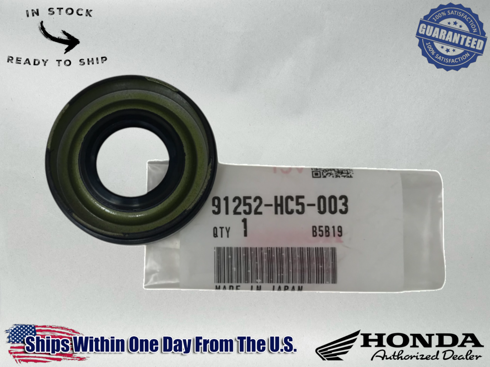 Honda Genuine OEM Authentic OIL SEAL (22X48X7) (ARAI) 91252-HC5-003