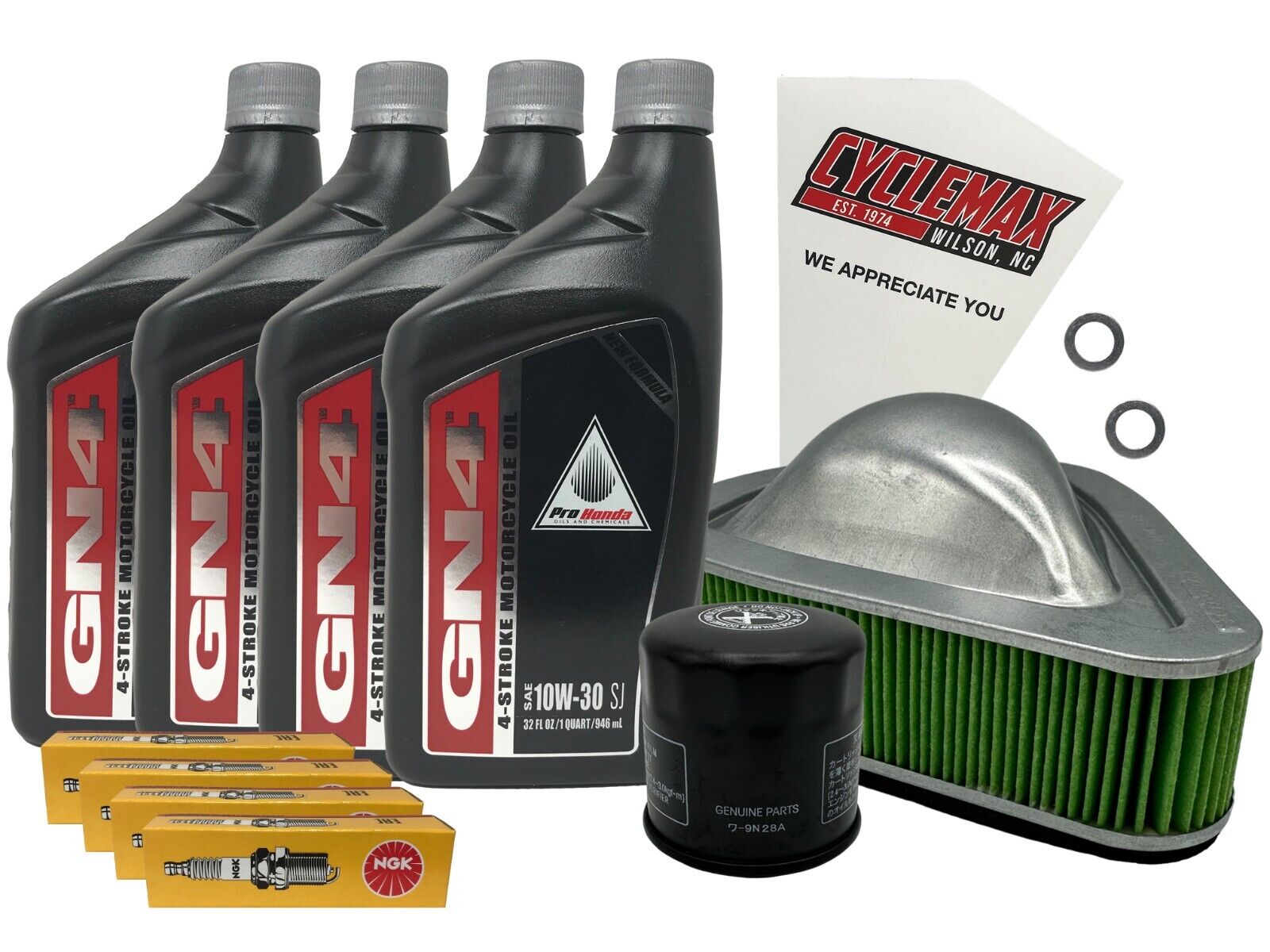 Cyclemax 10W-30 Tune-Up Kit fits 2010-2024 Honda VT 1300 VT1300 Fury w/ Plugs