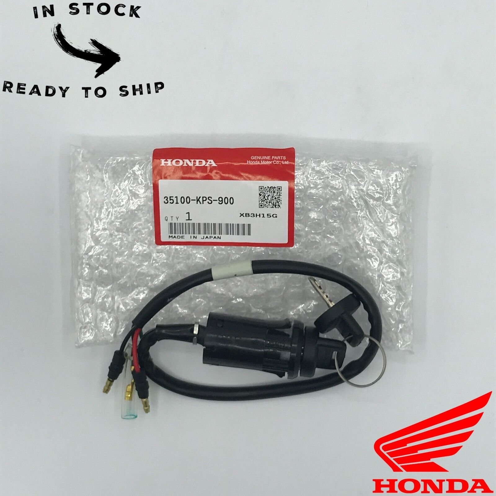 Genuine OEM Honda Ignition Key Switch 35100-KPS-900