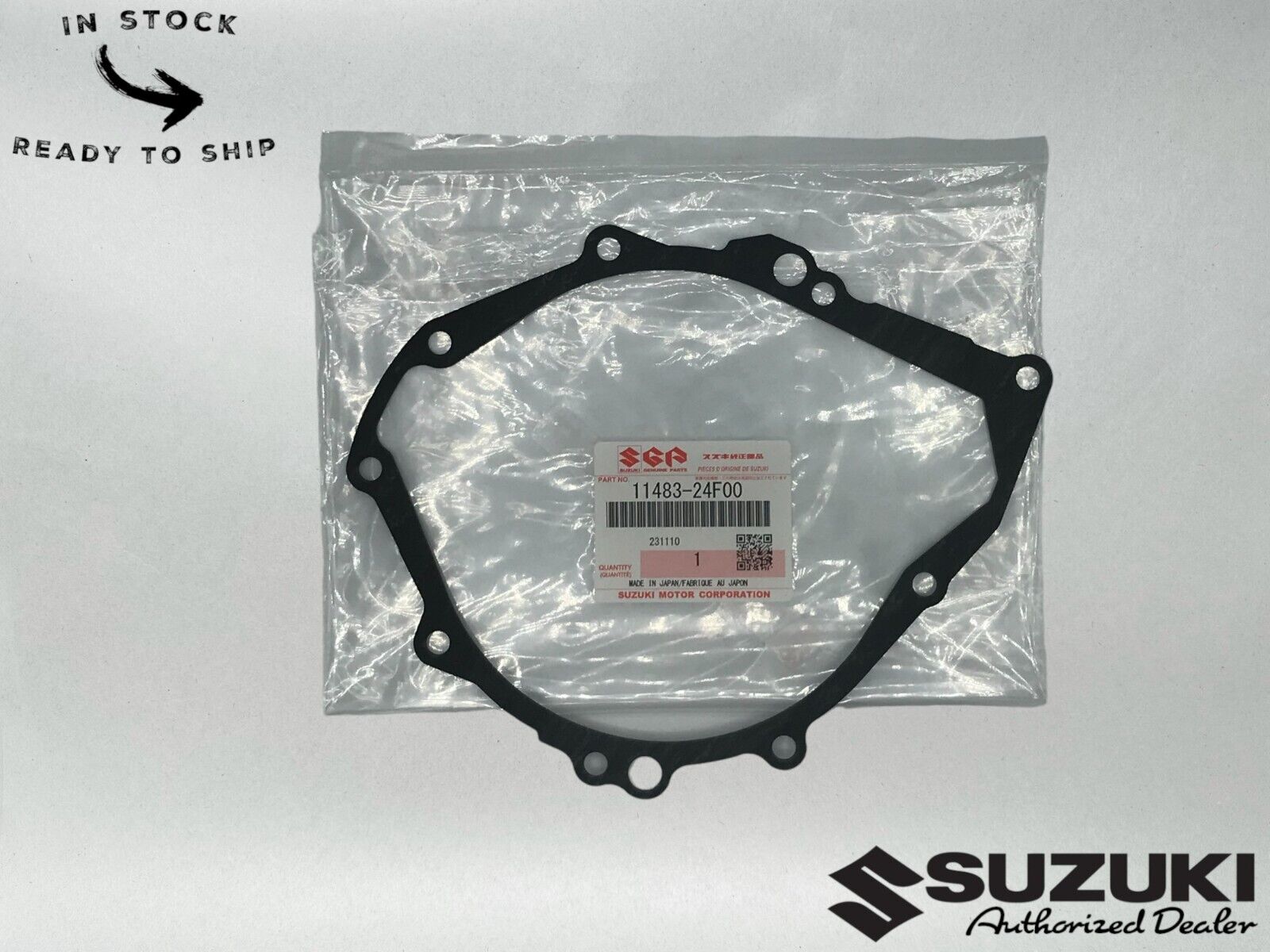 Suzuki Genuine OEM Stator Cover Gasket 11483-24F00