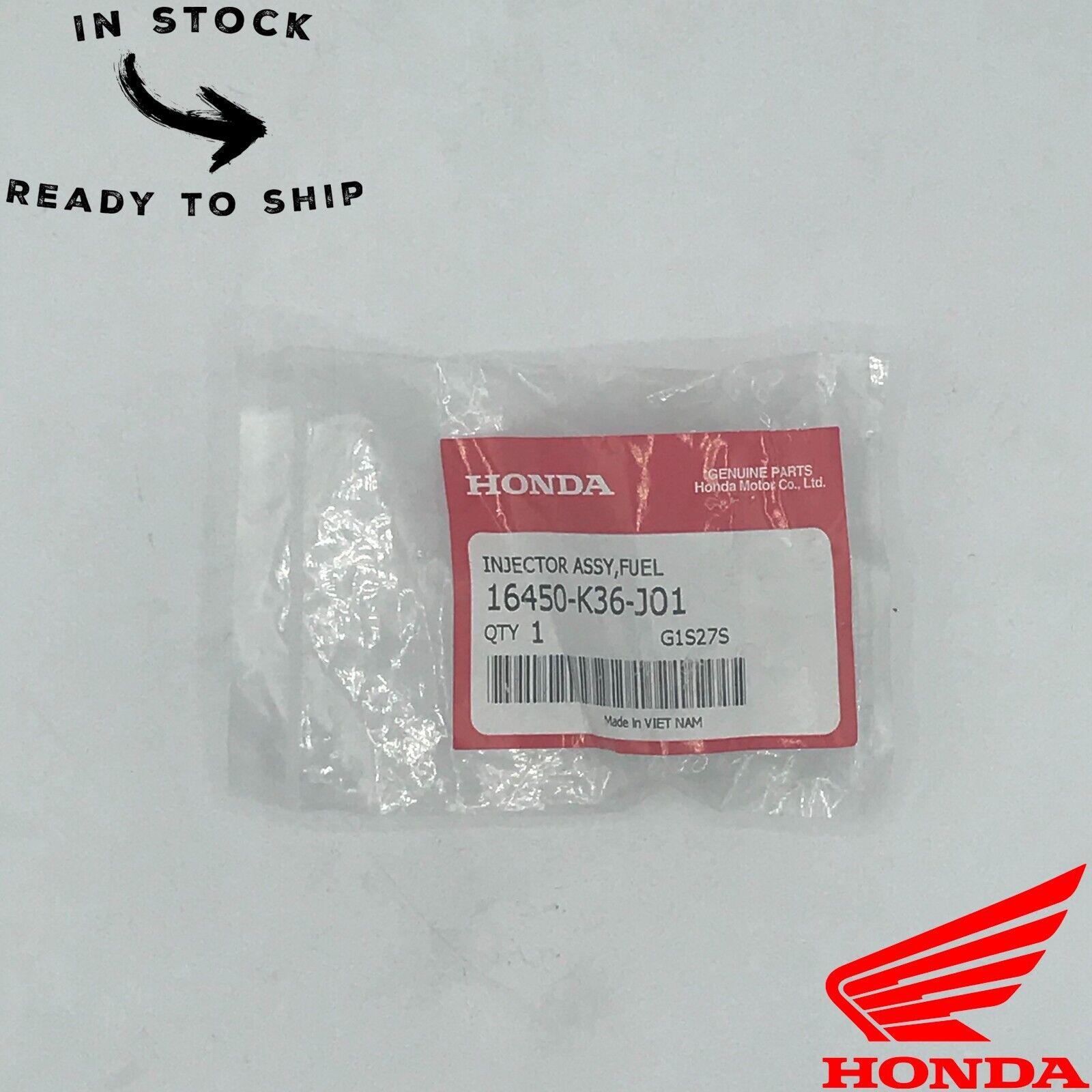 Genuine OEM Honda Fuel Injector 16450-K36-J01