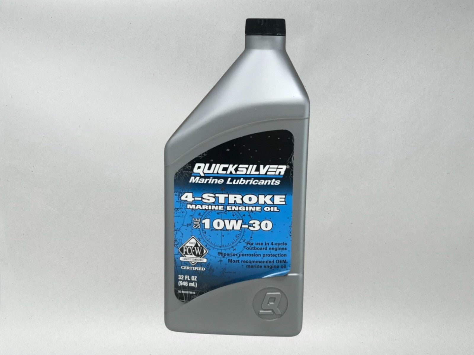 Quicksilver OEM 10W-30 Standard FCW Marine Oil Quart 92-8M0078616