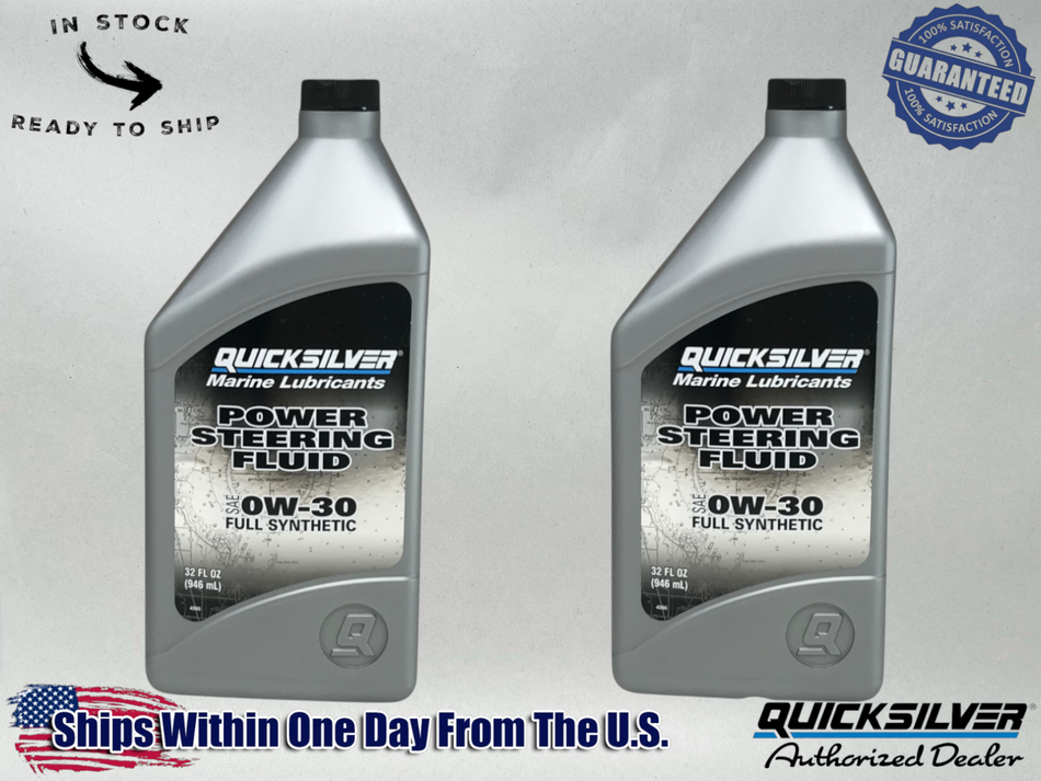 Mercury OEM Power Steering Fluid Quarts 92-858077Q01 2 Pack