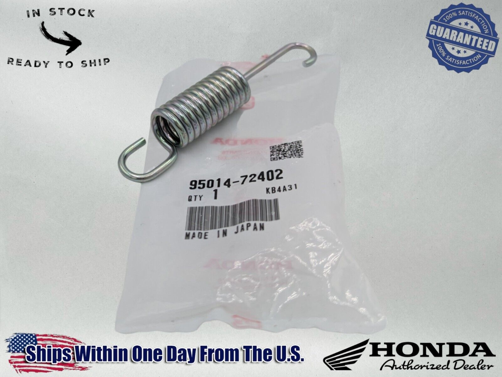 Honda Genuine OEM Authentic Side Stand Spring 95014-72402