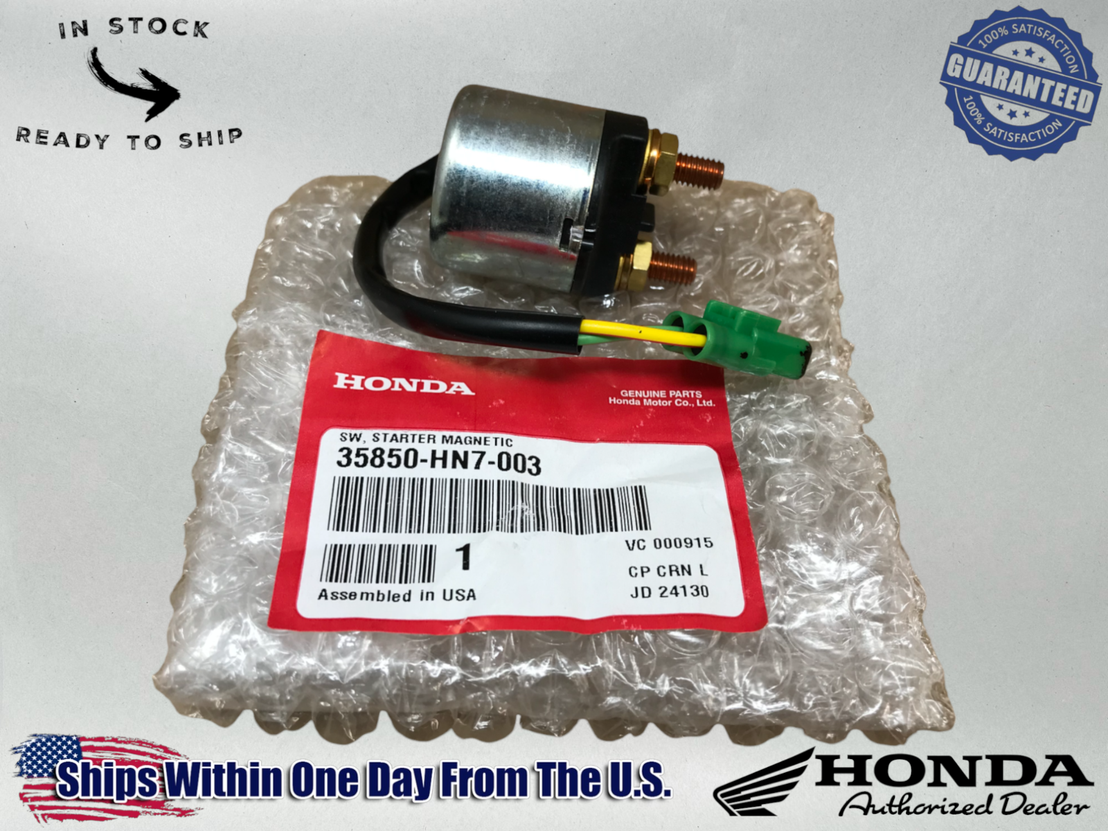 Honda OEM Starter Relay Solenoid TRX 350 400 Rancher 700 Pioneer 15-23 420 500