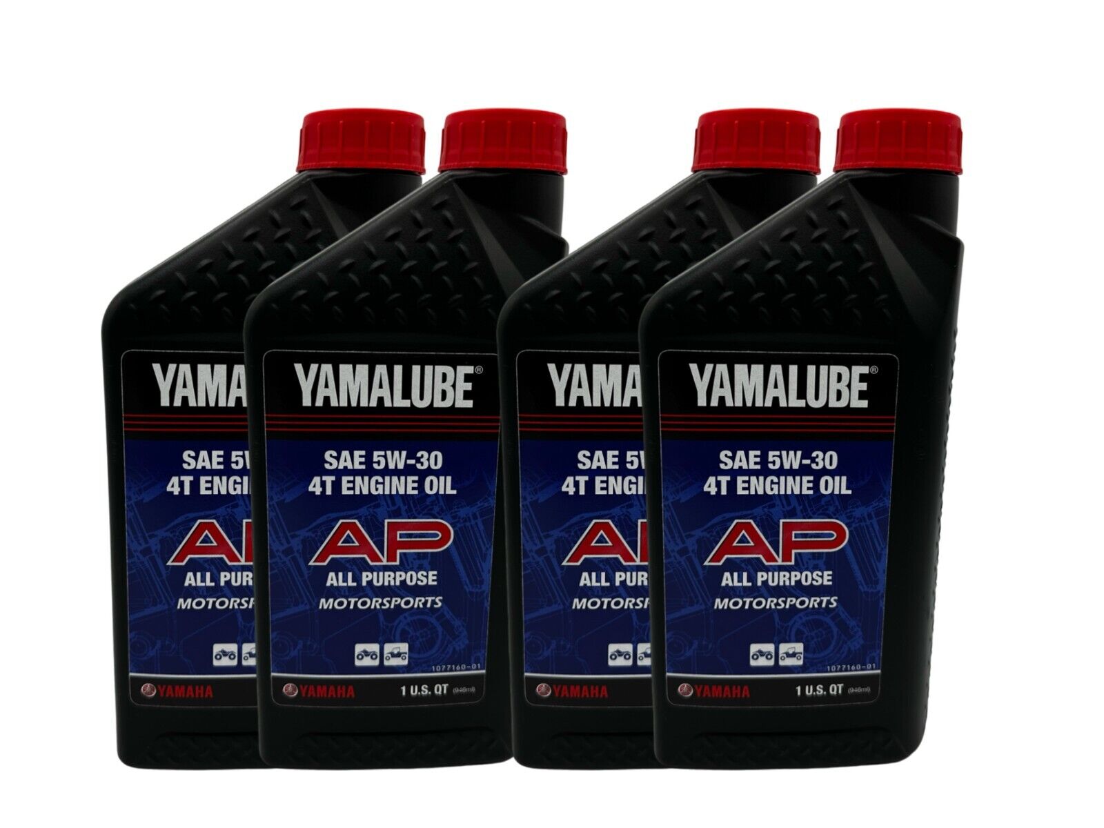 Yamaha Yamalube 4T Performance 4-Stroke 05W-30 Engine Oil-LUB-05W30-AP-12-4PACK