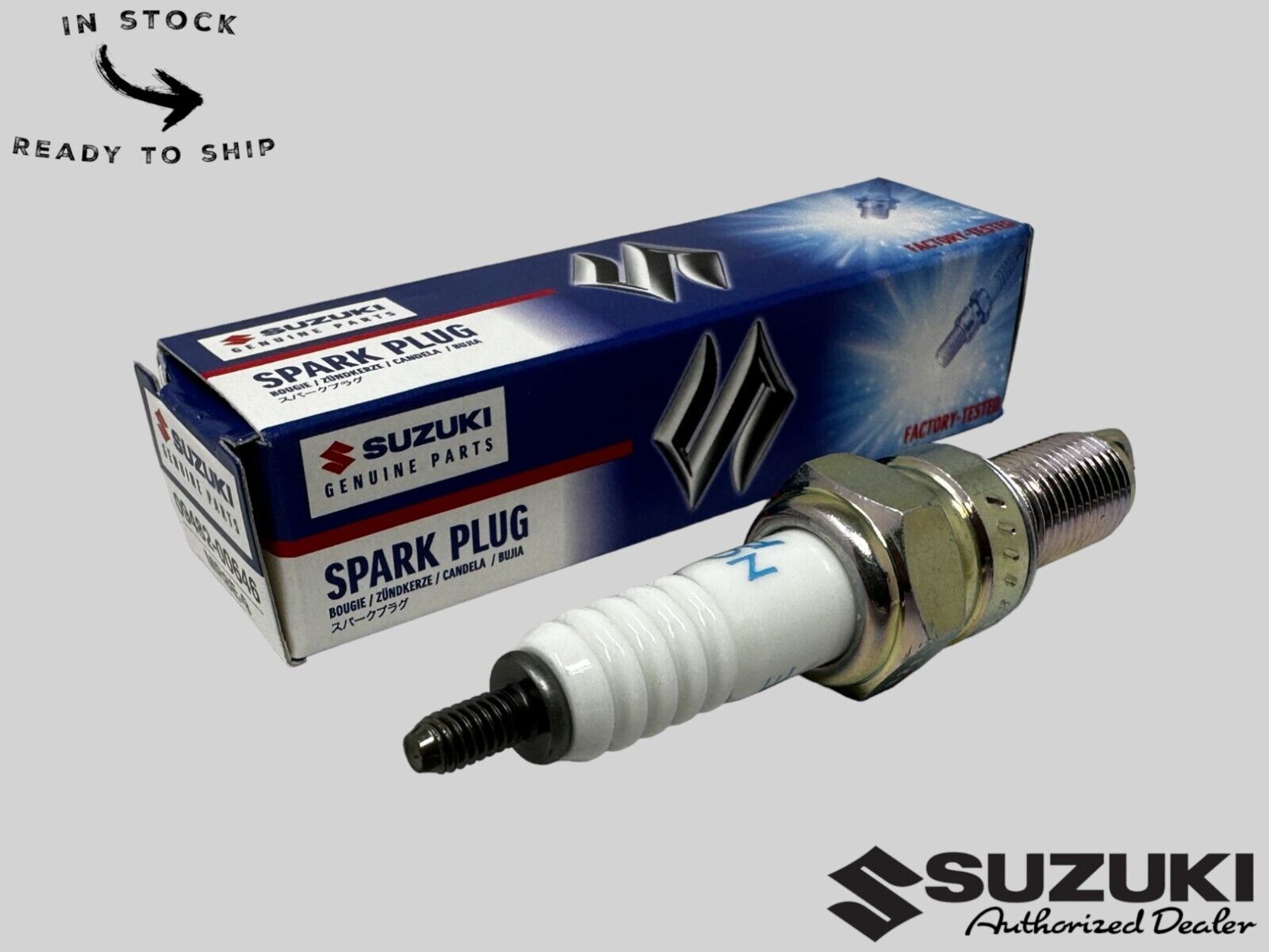 Suzuki Genuine OEM MR8E-9 Spark Plug 09482-00646