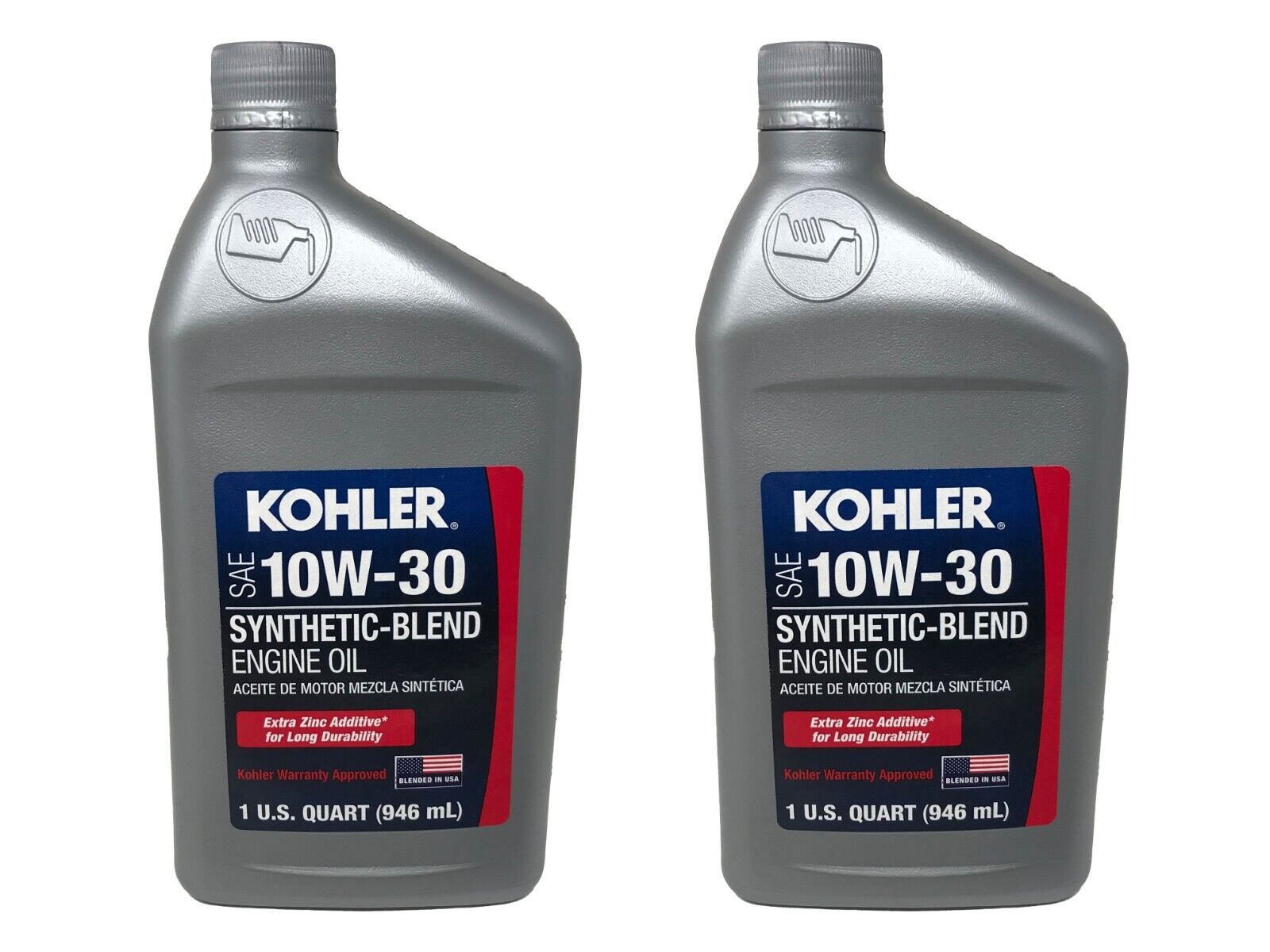 Kohler Genuine OEM 10W-30 Engine Oil Synthetic Blend 25 357 65-S - 2 Pack