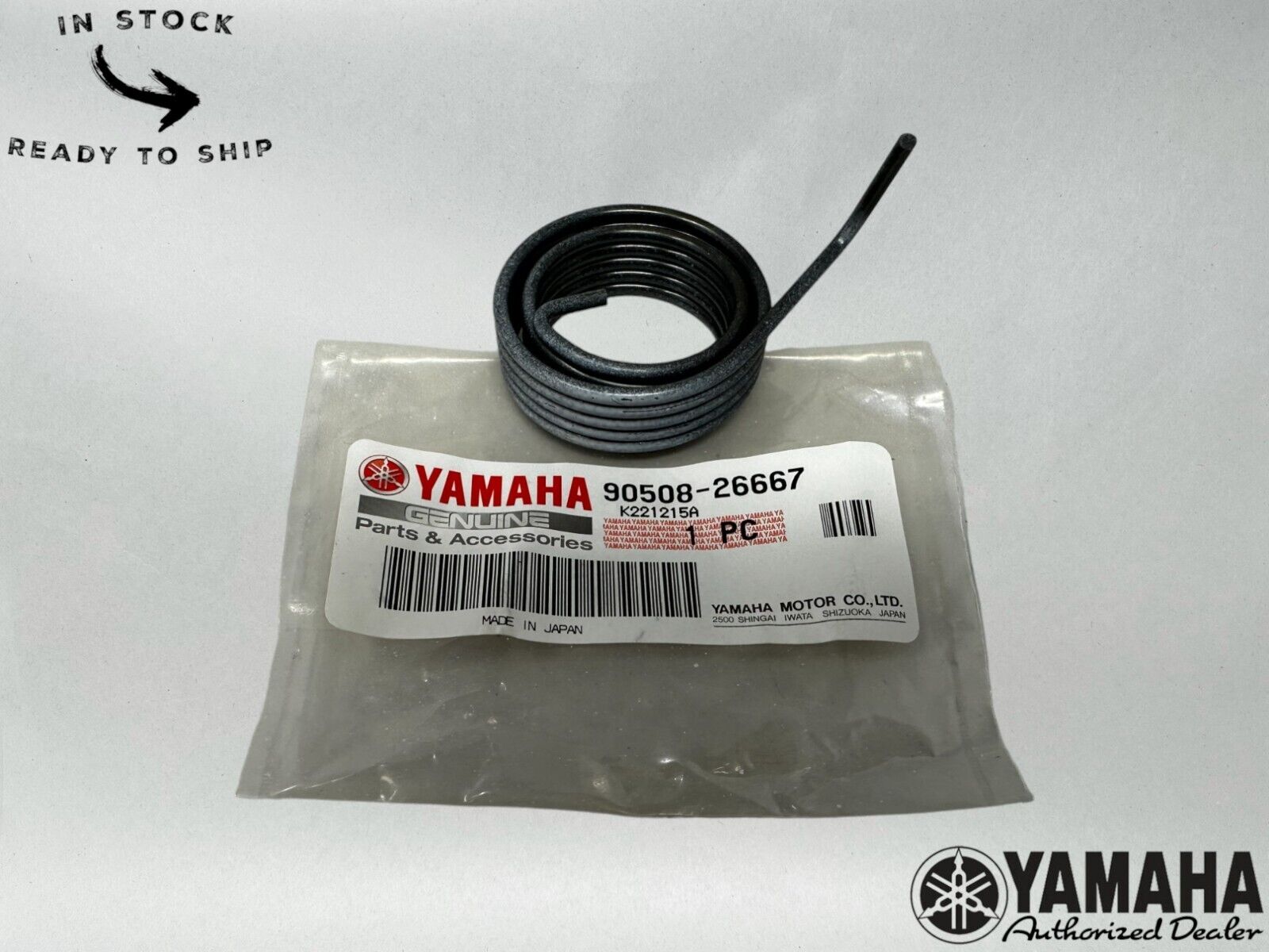 Yamaha Genuine OEM Torsion Spring 90508-26667-00