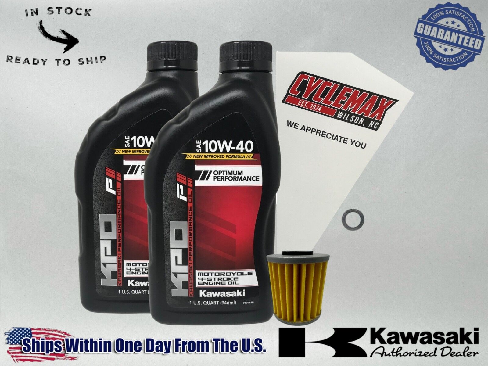 Cyclemax Standard KPO Oil Change Kit fits 2006-2012 Kawasaki KX250F