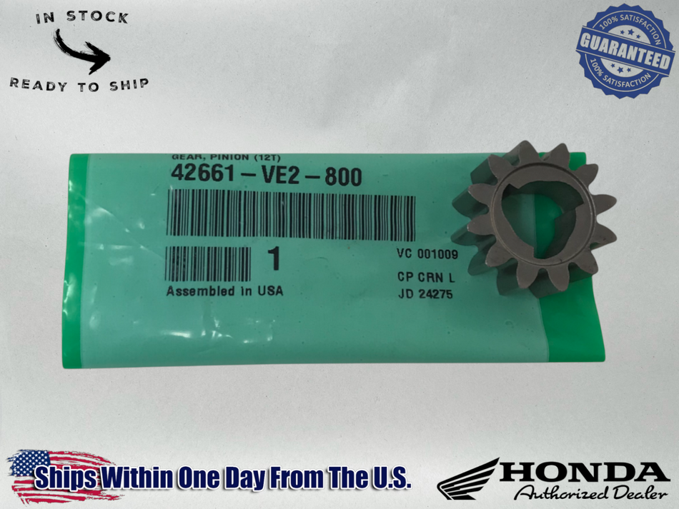 Honda Genuine OEM Authentic Pinion Gear 42661-VE2-800