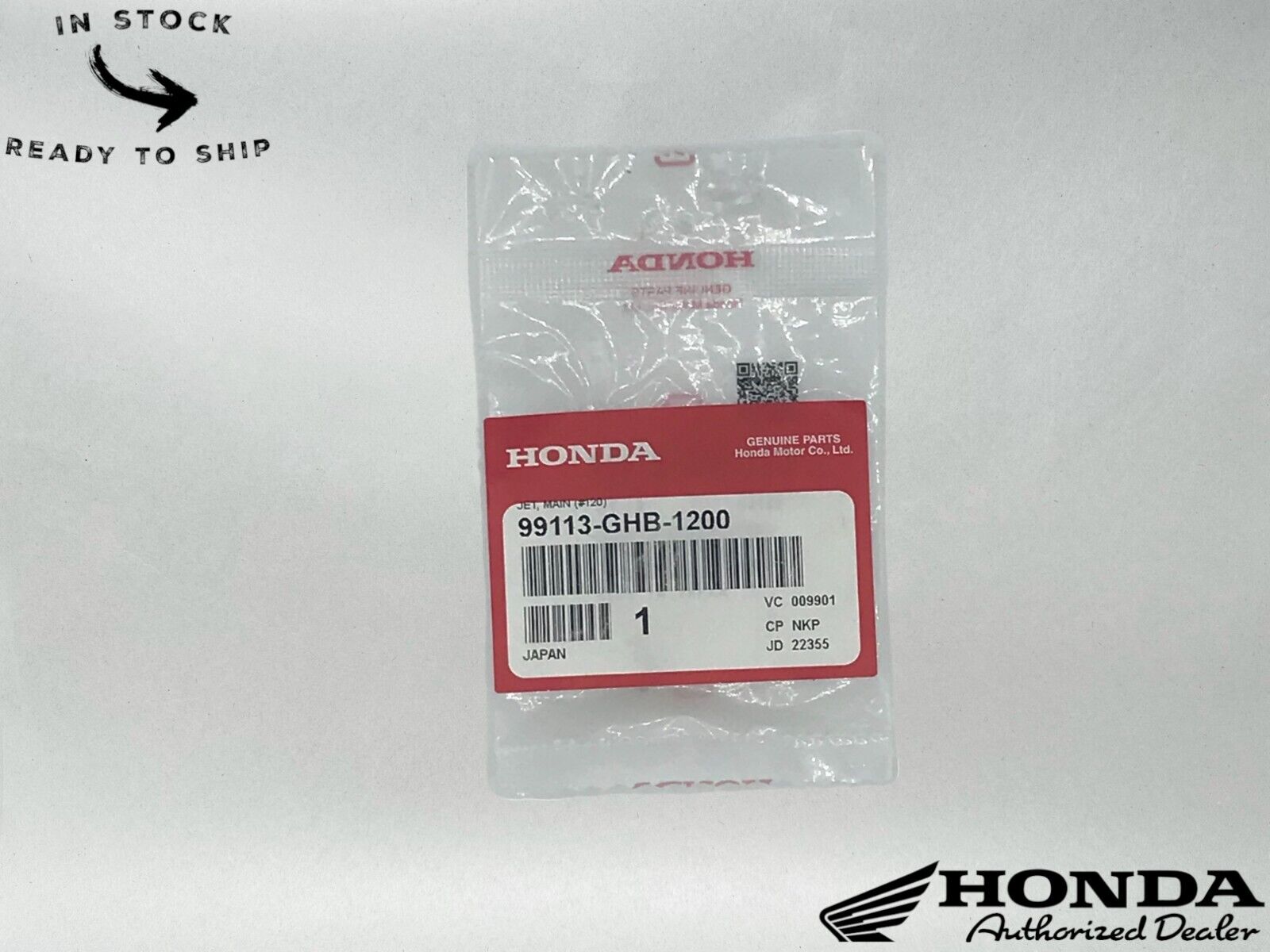 Honda Genuine OEM Main Jet 99113-GHB-1200