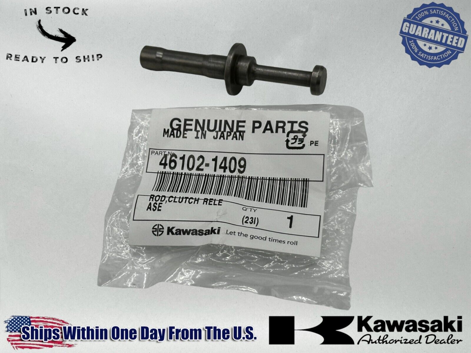 Kawasaki Genuine OEM Authentic Clutch Release Rod 46102-1409