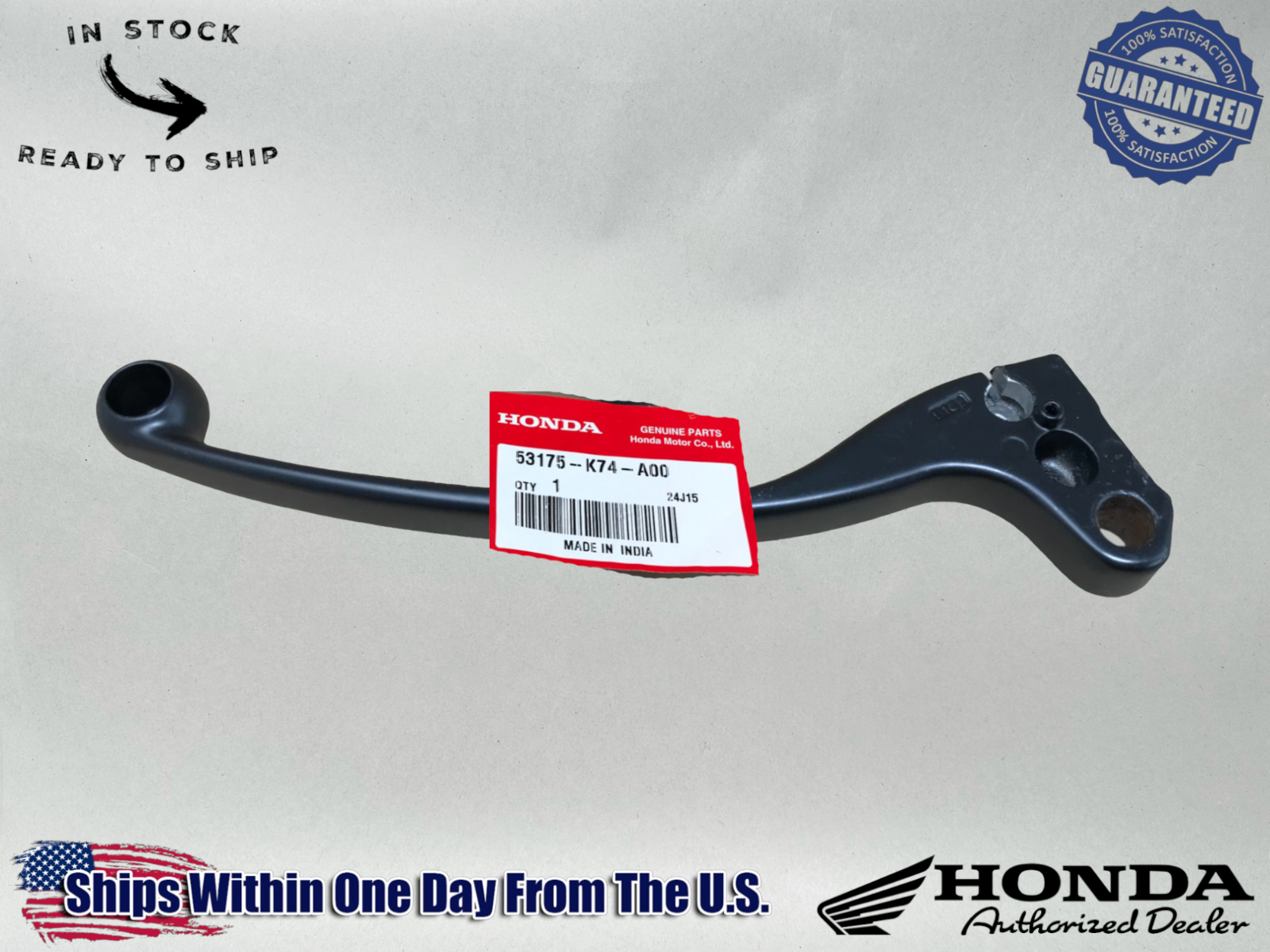 Honda OEM RIGHT BRAKE LEVER 2022-23 NAVI NVA110 53175-K74-A00