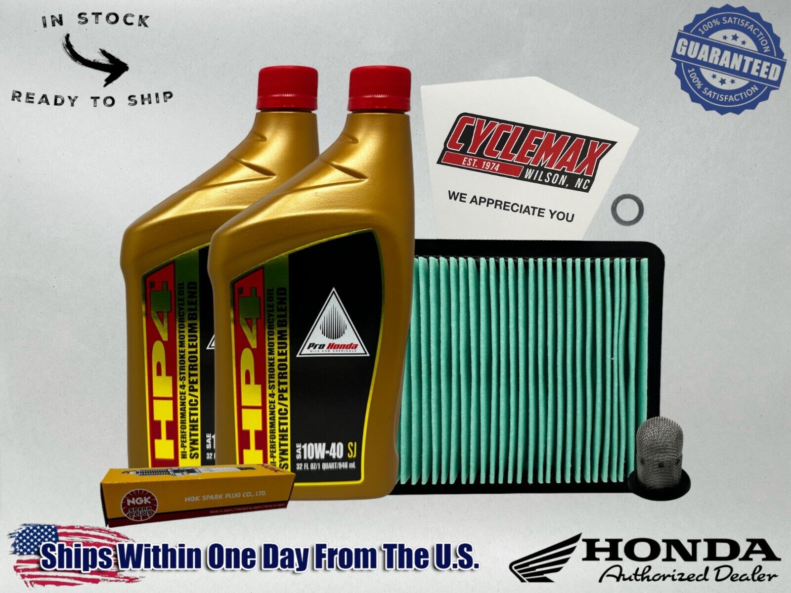 Cyclemax Semi Synthetic Tune Up Kit fits 2003-2024 Honda Ruckus with Spark Plug