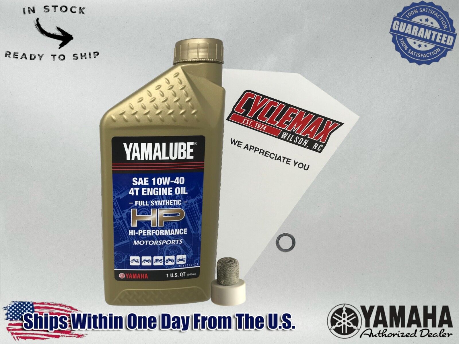 Cyclemax Full-Synthetic Yamalube Oil Change Kit fits 2009-2015 Yamaha ZUMA 125