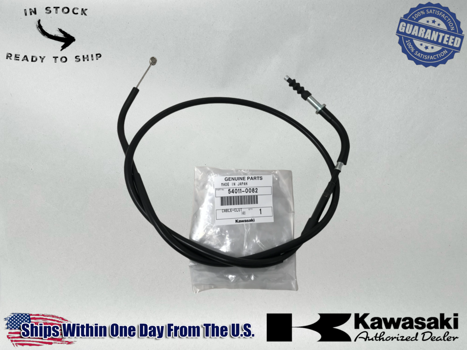 Kawasaki OEM Authentic  2008-2014 Versys 650 Clutch Cable 54011-0082 54011-0082