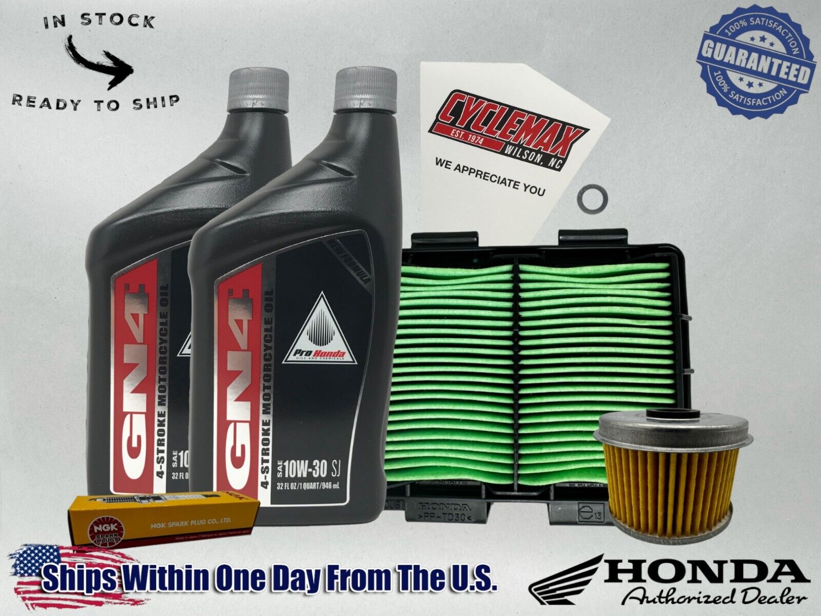 Cyclemax Standard 10W-30 Tune Up Kit fits 2022-2024 Honda Rebel 300 CMX300