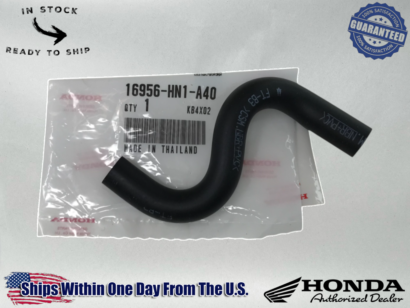 Honda OEM Fuel Line Tube 8-10mm Adaptor 05-14 TRX400 EX X Sportrax 16956-HN1-A40