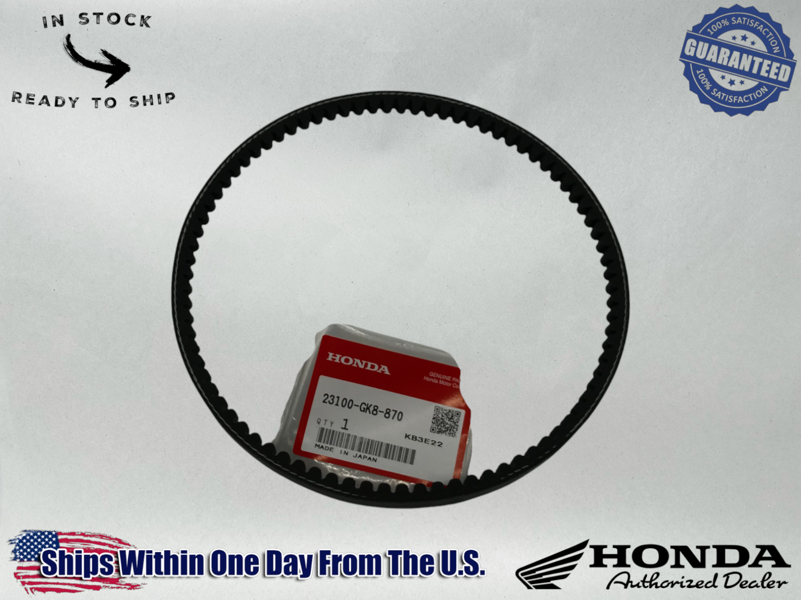 Honda Genuine OEM 84-87 NQ50 Spree 88-90 SB50/P Elite Drive Belt 23100-GK8-870