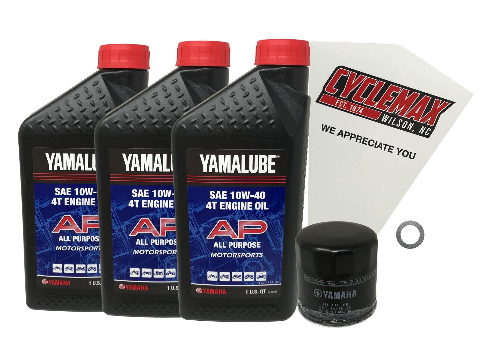 Cyclemax Standard 10W-40 Oil Change Kit fits 2006-2009 Yamaha Wolverine 350