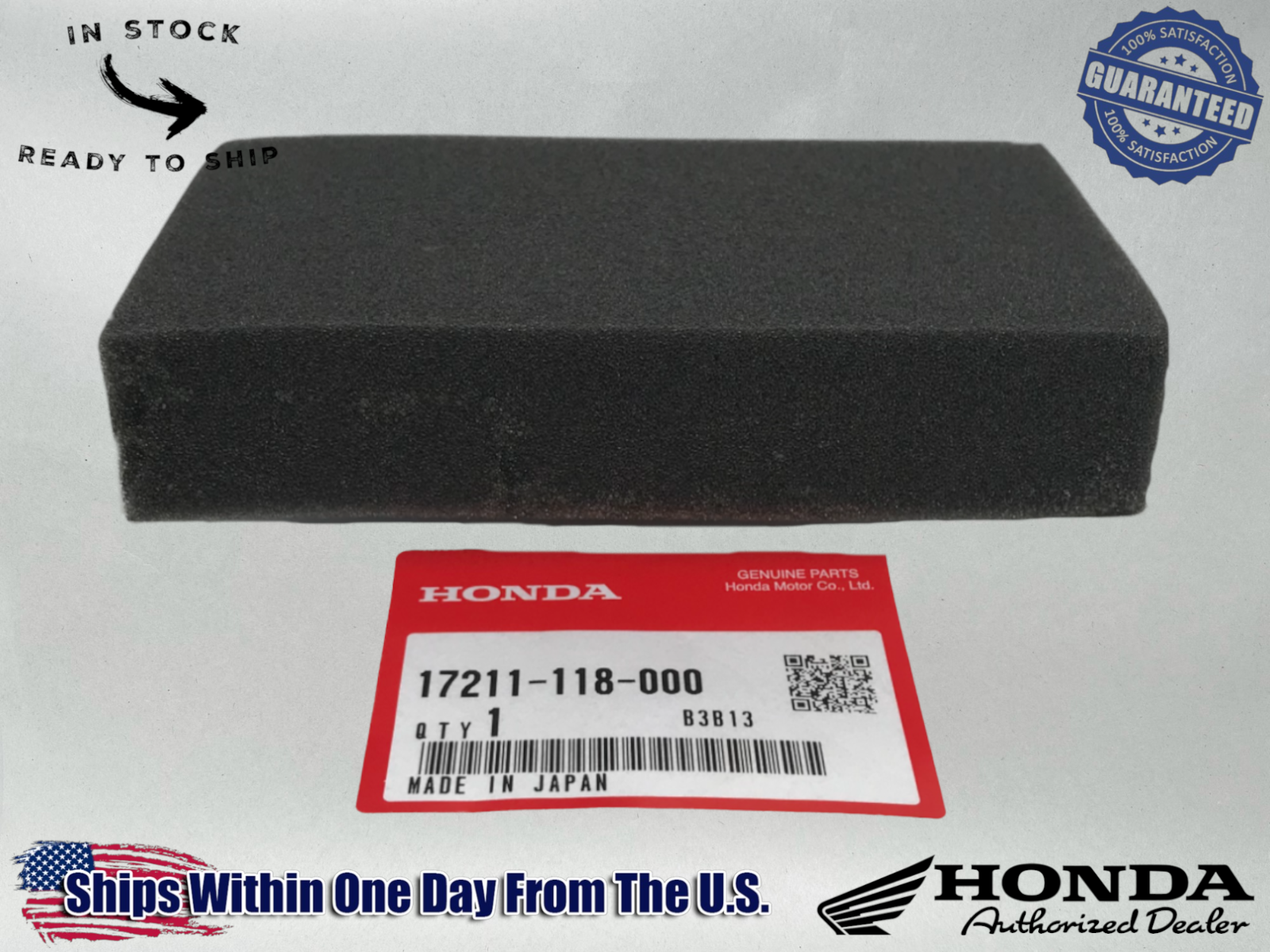 Honda OEM Air Filter Element 1971 SL70 and 1970 CT70 17211-118-000