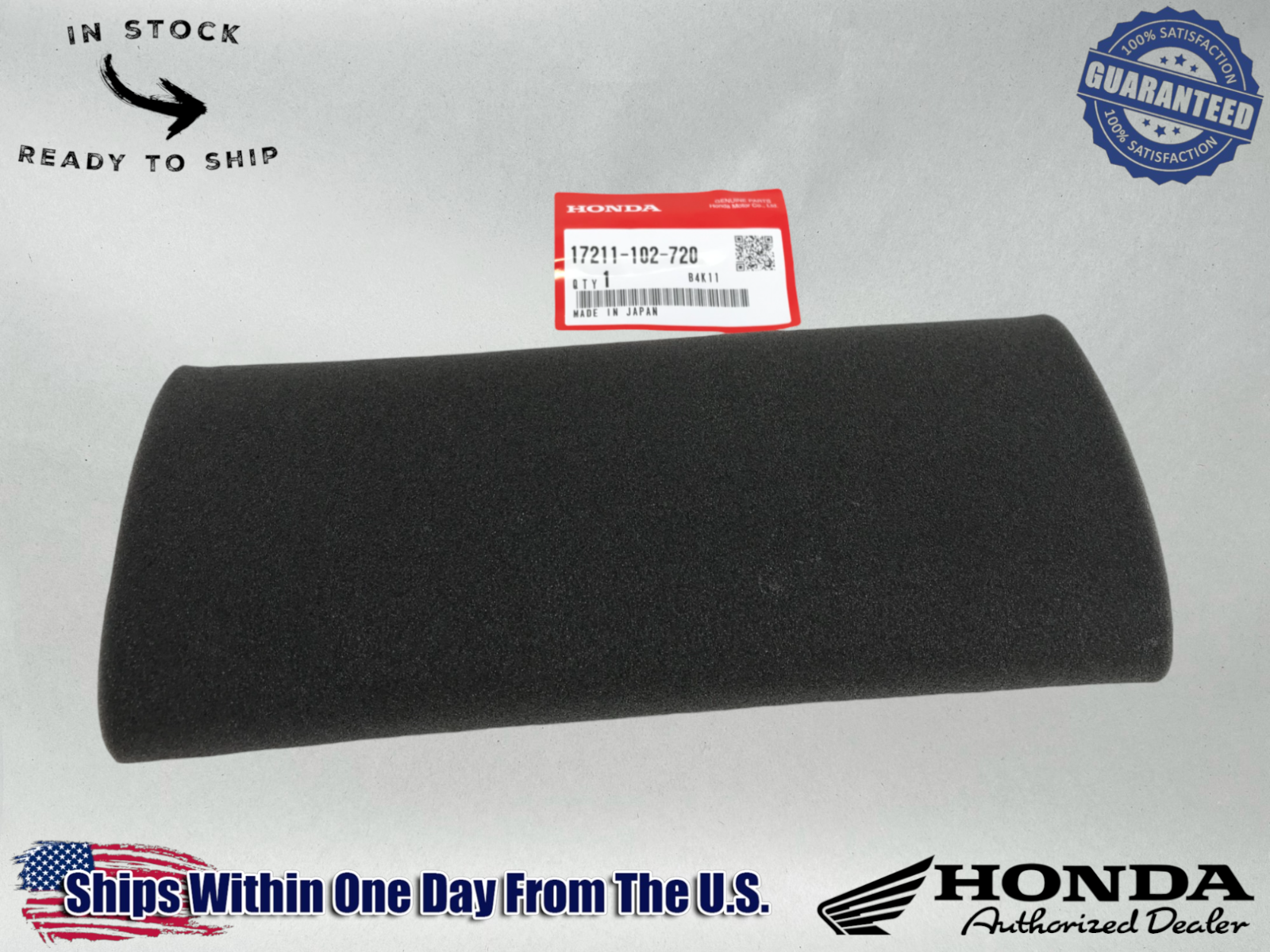 Honda OEM Air Filter Cleaner Element 79-86 CT90 CT110 Trail 17211-102-720