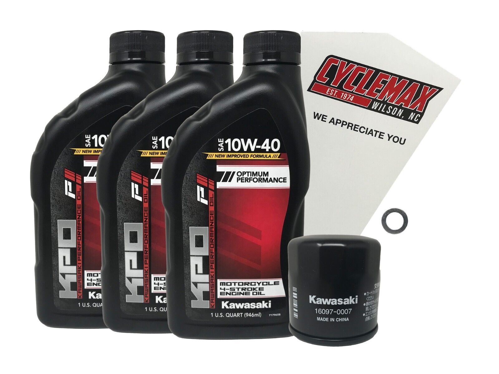 Cyclemax OEM Standard Oil Change Kit fits 2004-2011 Kawasaki KFX 700