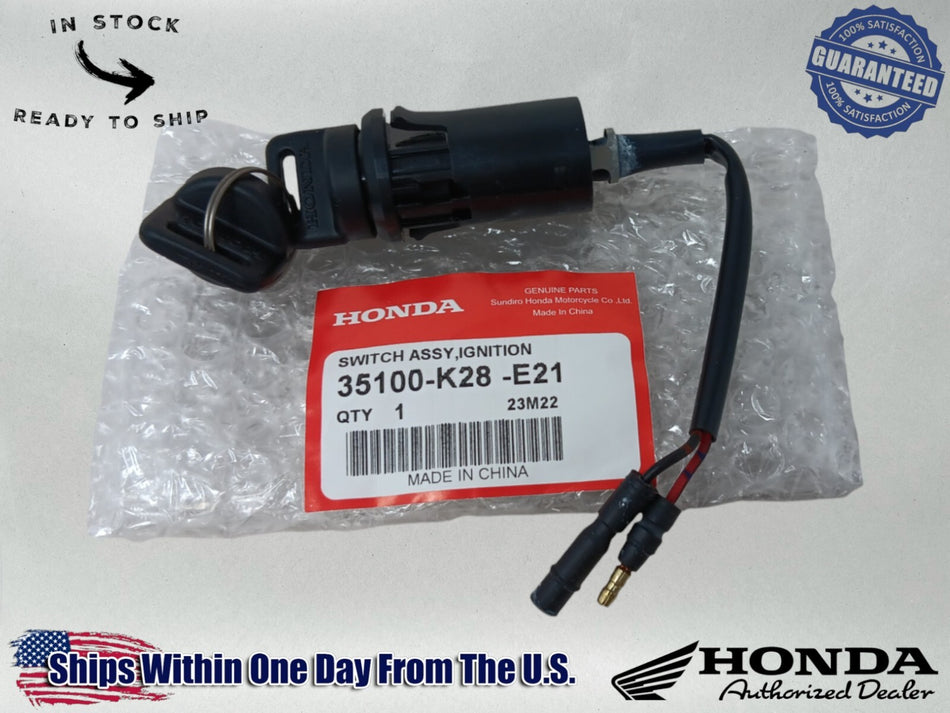 Honda OEM Ignition Switch Assembly 35100-K28-E21 - 2019-2023 CRF110F CRF125F