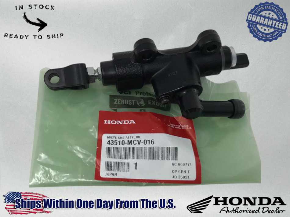 Honda OEM Rear Brake Master Cylinder VTX1800 N R S T 02-08  43510-MCV-000