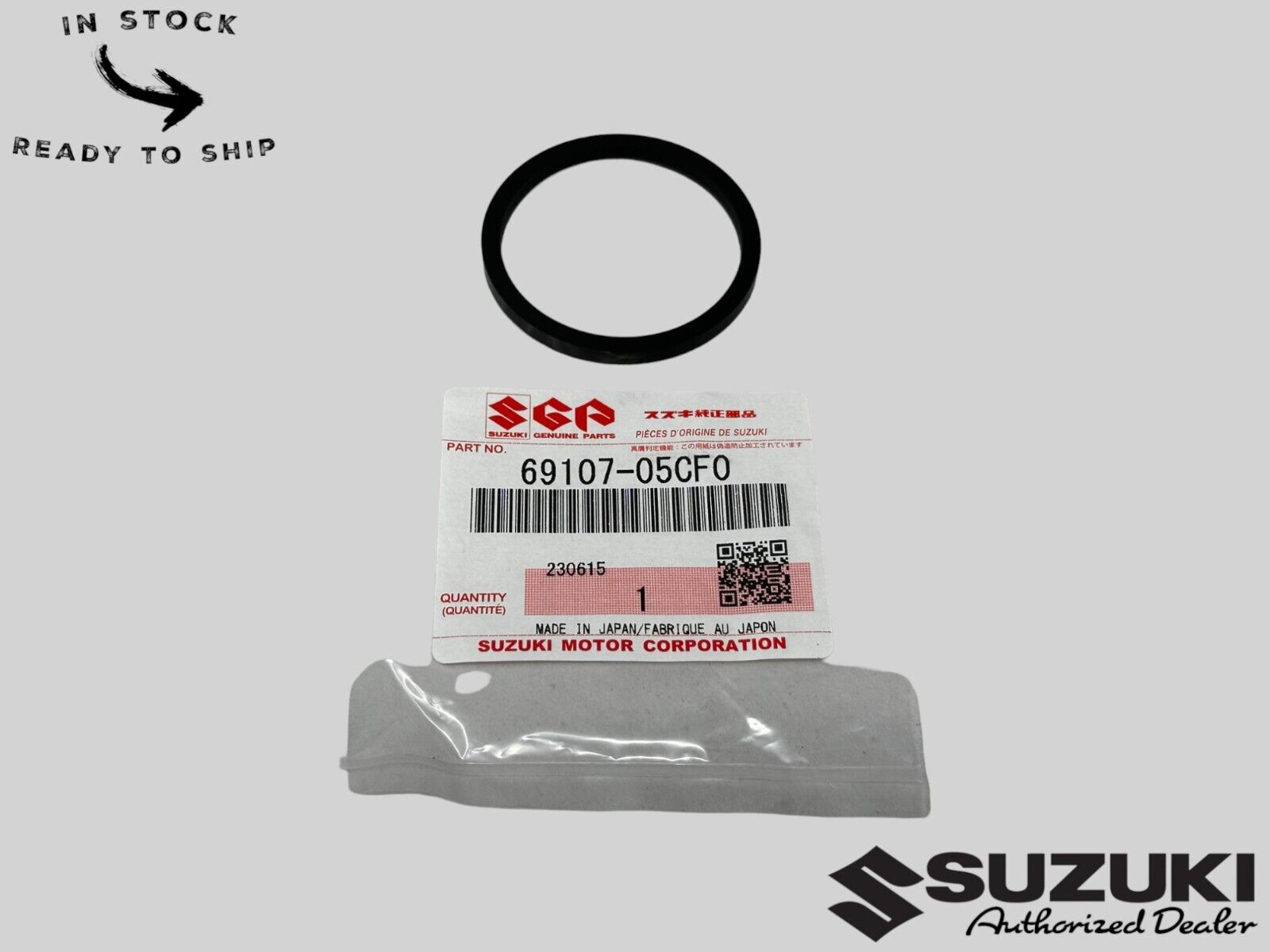 Suzuki Genuine OEM Piston Seal 69107-05CF0