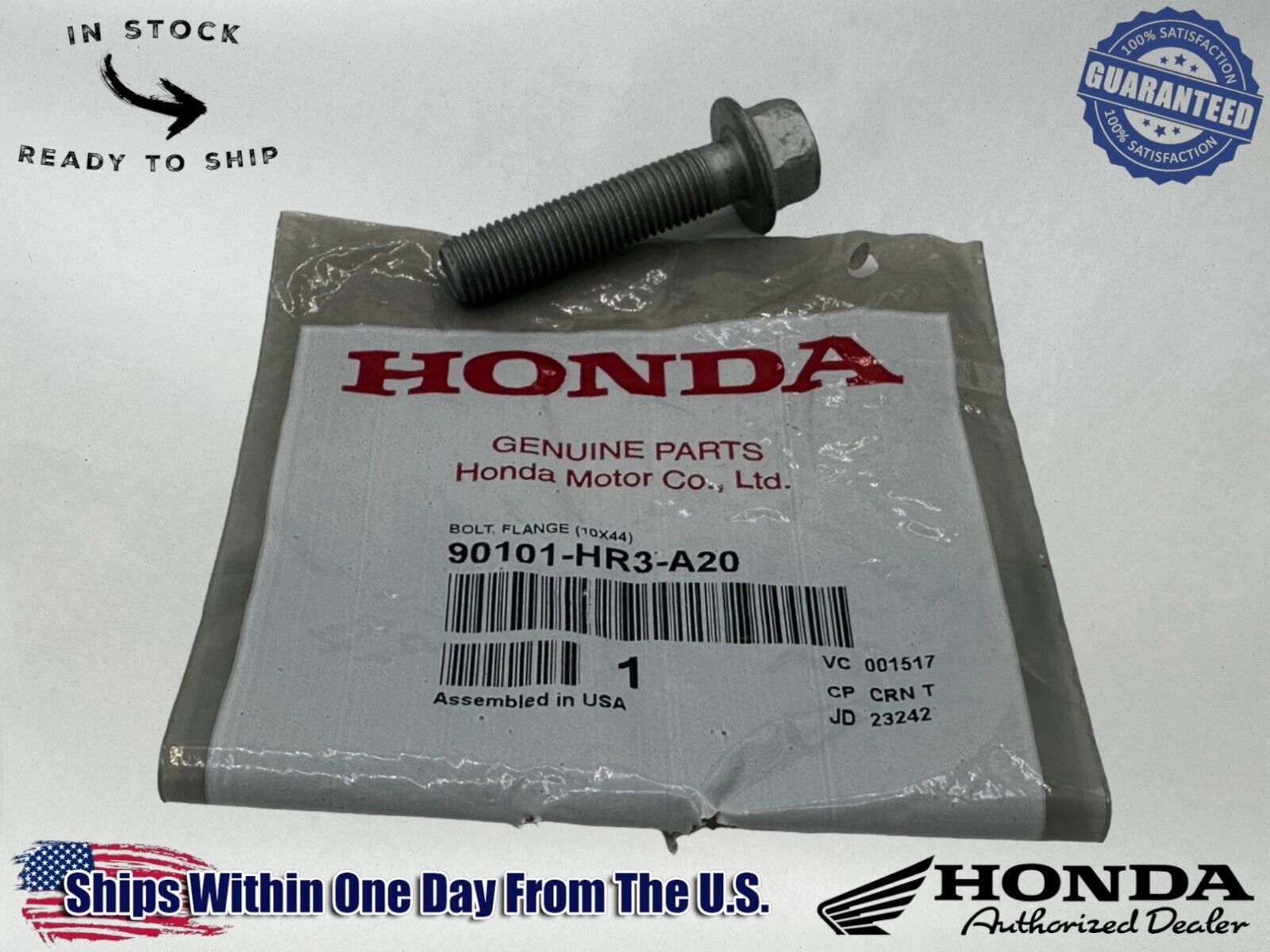 Honda Genuine OEM Authentic Bolt 90101-HR3-A20 1