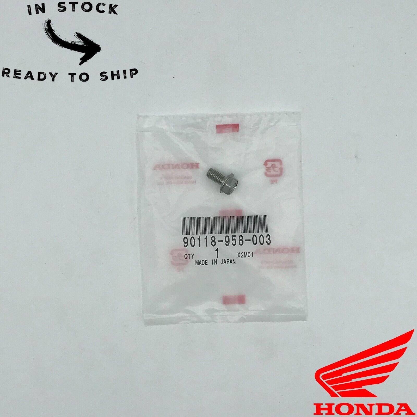 Genuine OEM Honda Flange Bolt 90118-958-003