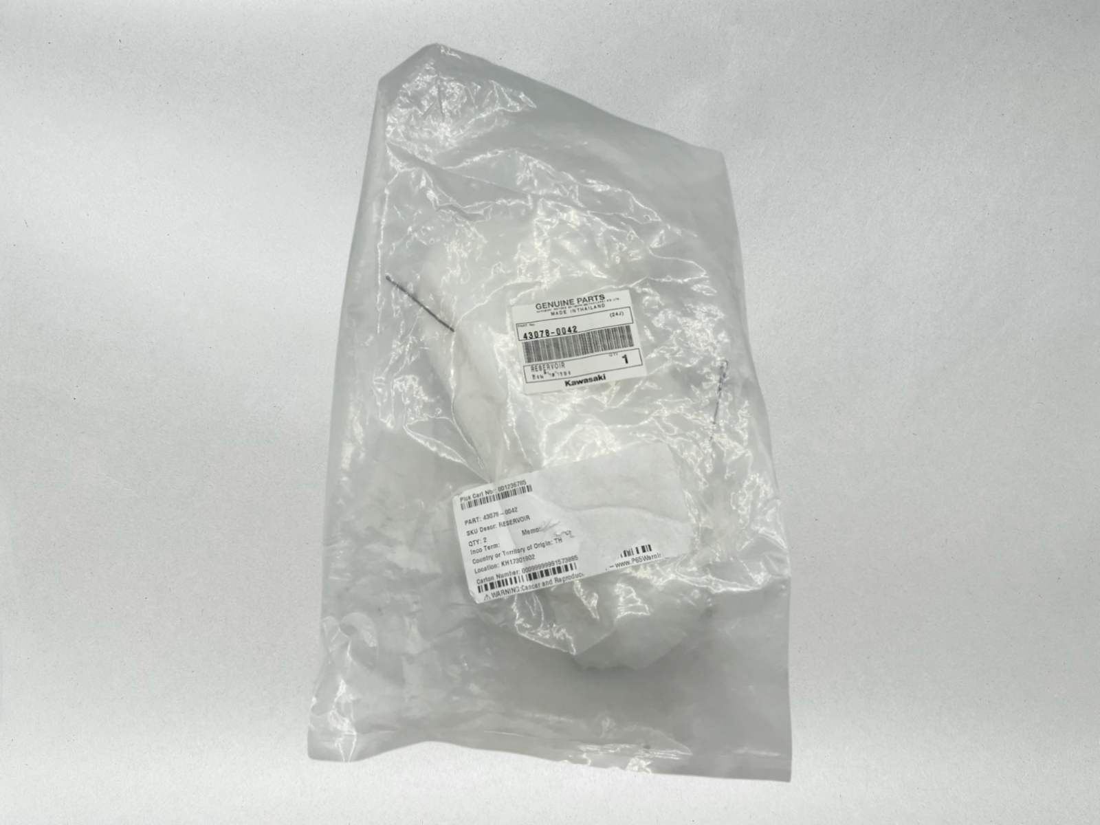 Kawasaki Genuine OEM Authentic 2008-12 NINJA 250R COOLANT RESERVOIR 43078-0042