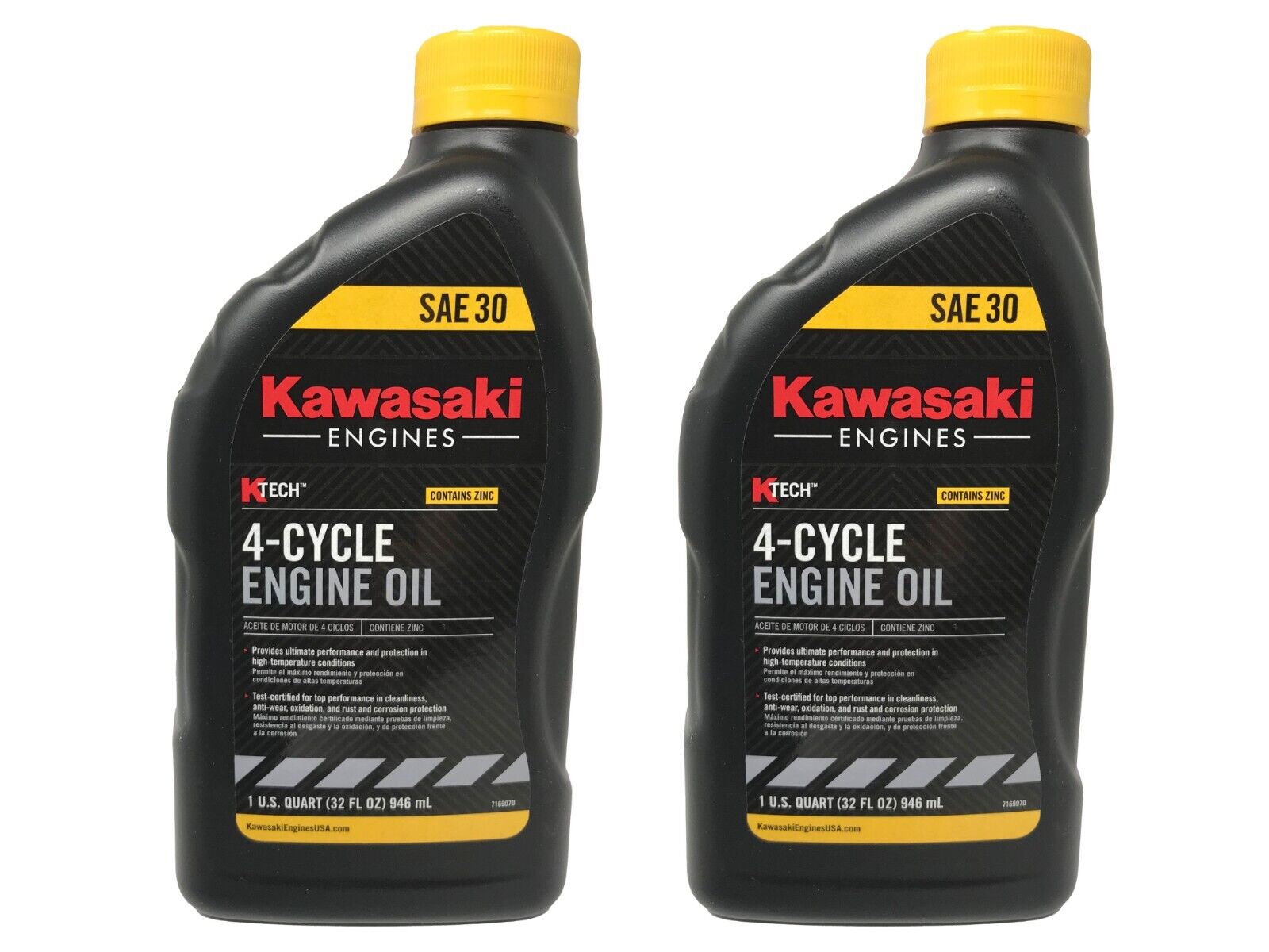 Kawasaki SAE 30W Motor Oil 2 QUARTS 99969-6281 2 PACK