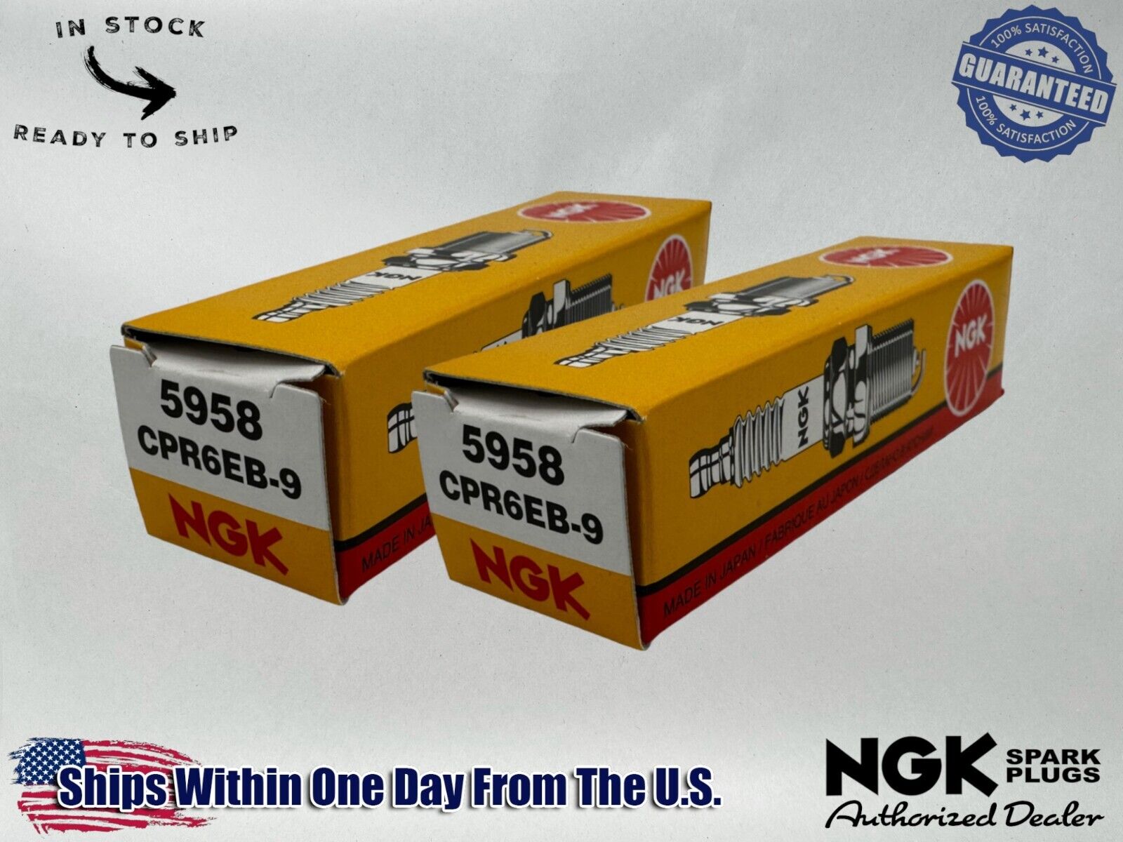 NGK Genuine OEM Authentic Spark Plugs CPR6EB9 - 2 PACK