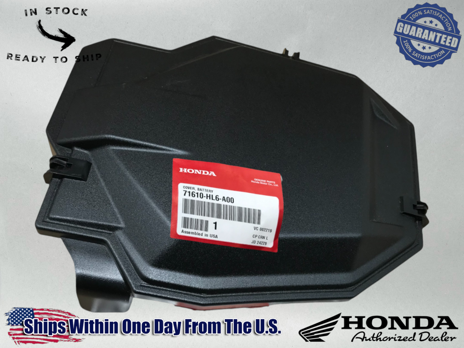 Honda OEM BATTERY COVER 2019-2024 TALON 1000 71610-HL6-A00