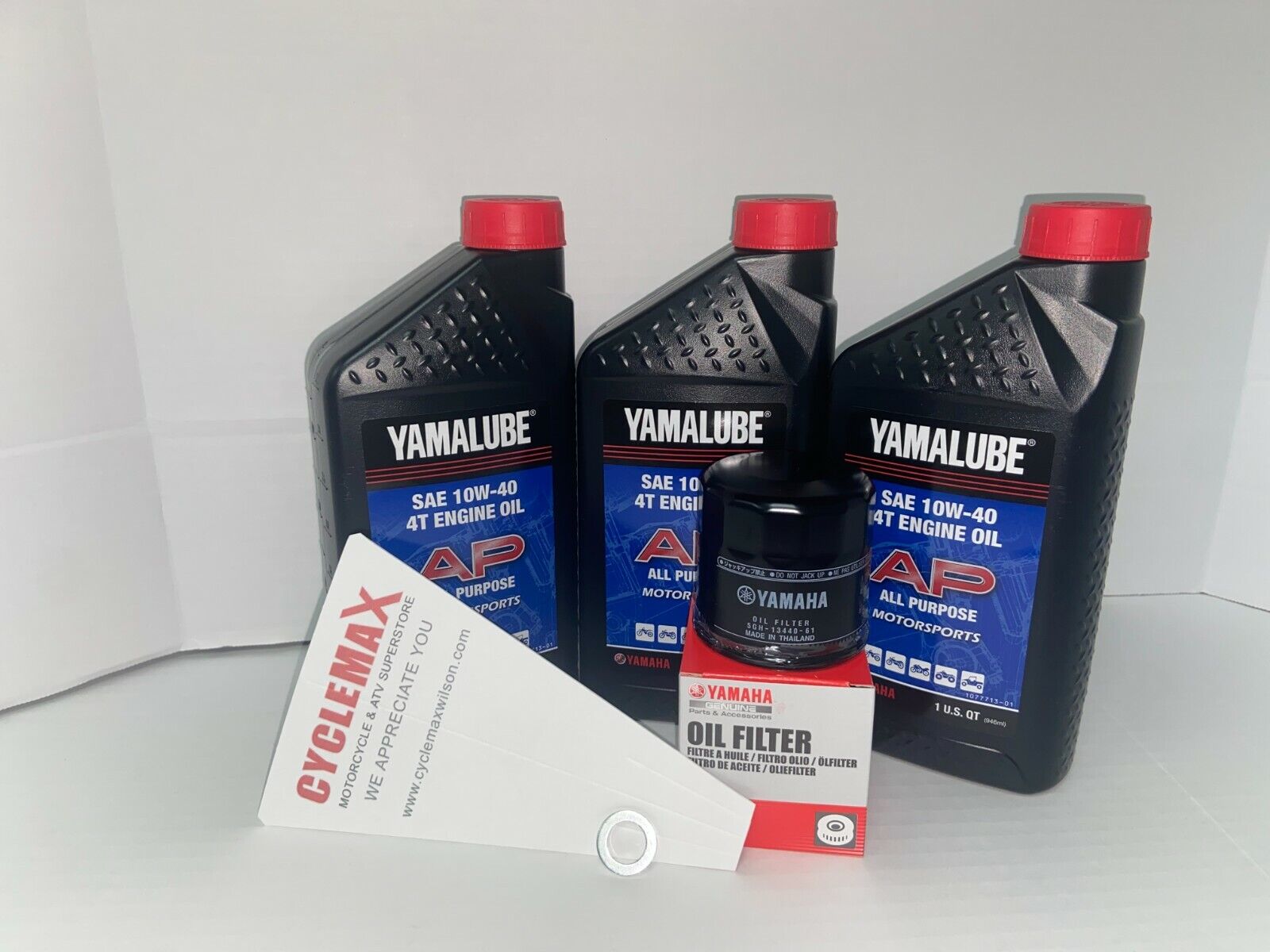 Yamalube OEM Oil Change Kit 10W-40 for Yamaha GRIZZLY 450 4x4 2007-2010