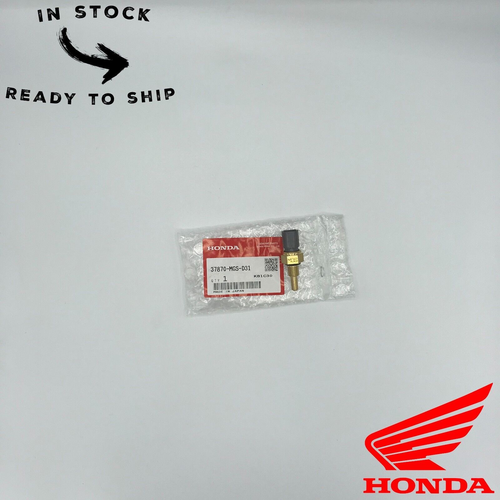 Genuine OEM Honda Water Temperature Sensor 37870-MGS-D31